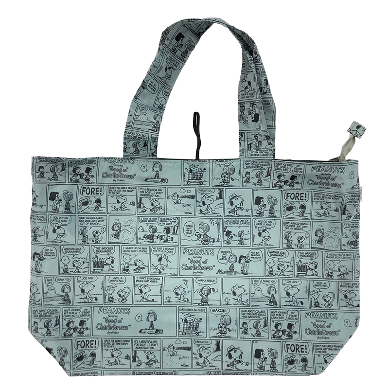 PEANUTS 折りたたみエコバッグL スヌーピー コミックス KH